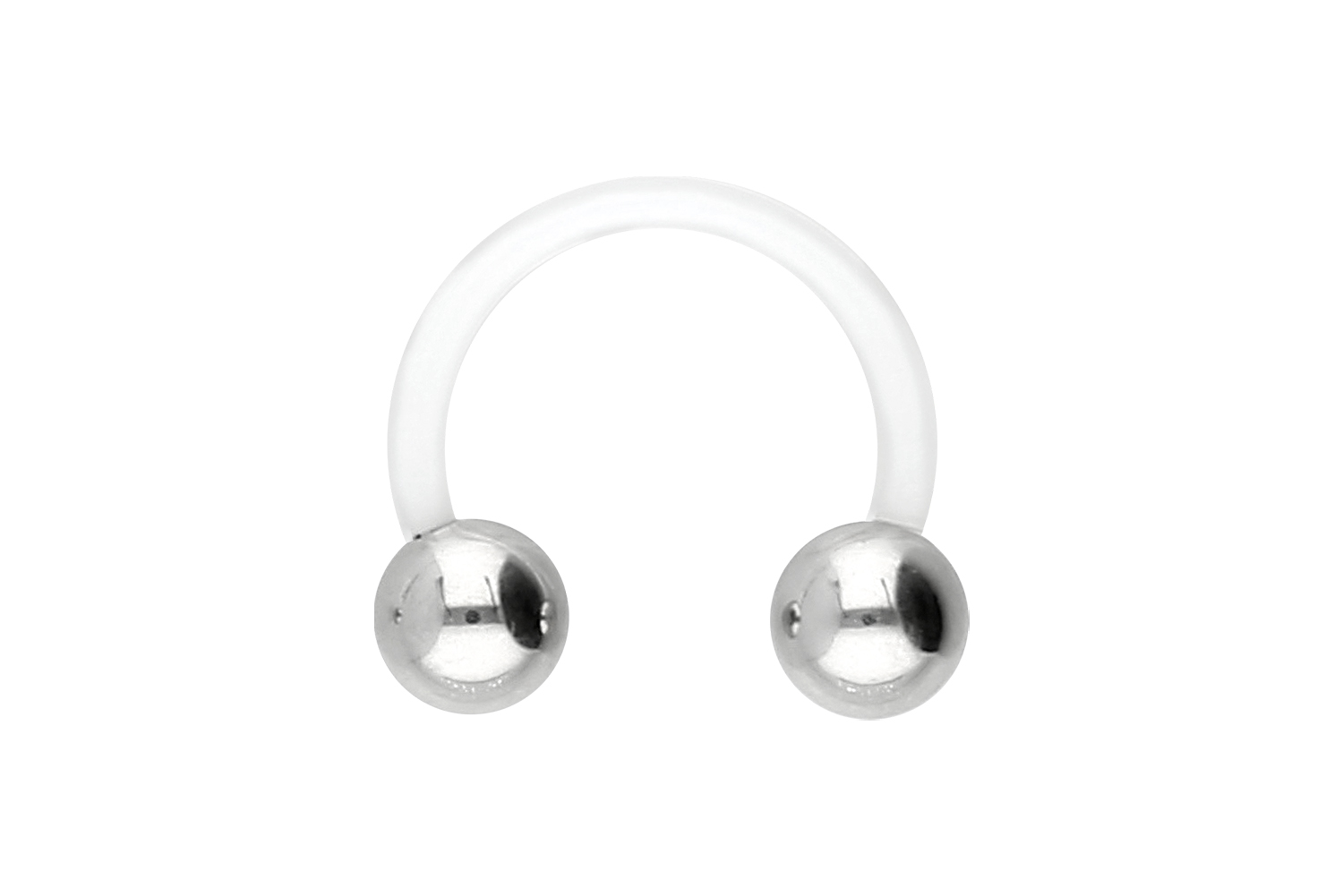 PTFE Hufeisenring Piercing + Titan-Kugeln